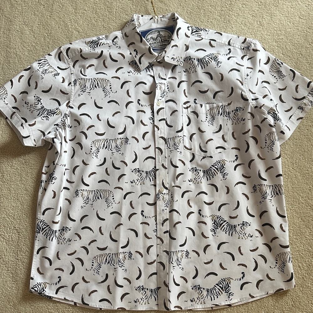 Tiger Print Black and White Shirt